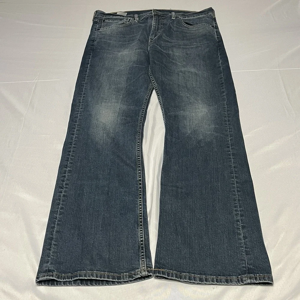 Levis 527 Jeans Mens 36x30 Fits (36x31) Blue Boot Cut Denim Dark Wash Western